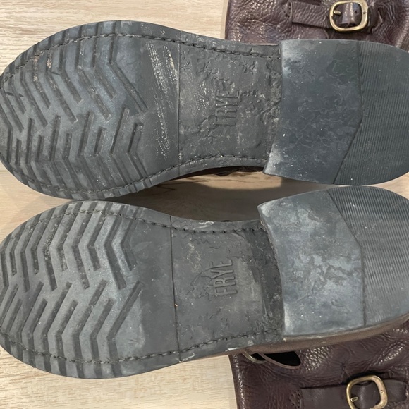 Frye Veronica Short Ankle Full Grain Leather Moto Boots - Picture 4 of 7